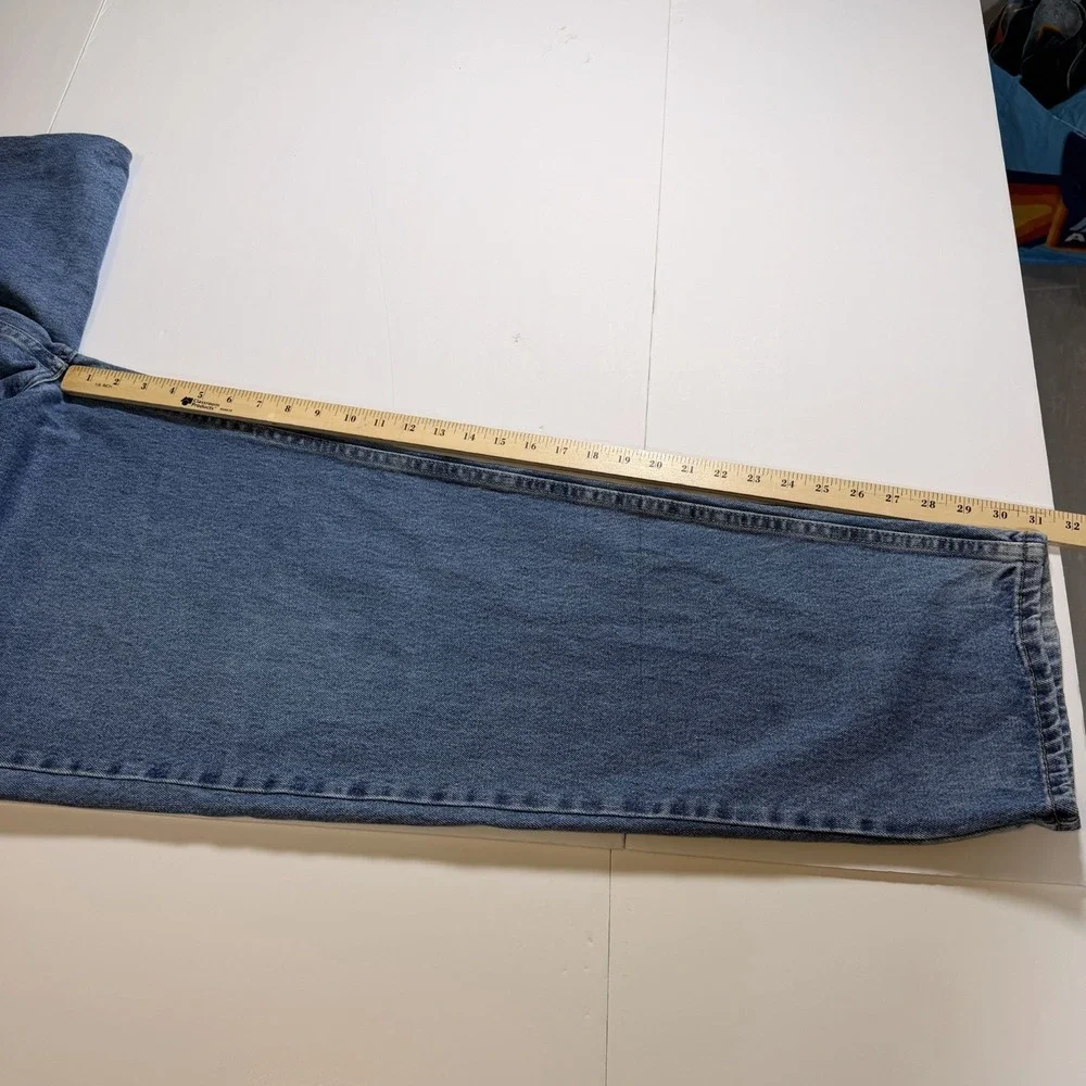Levi's 550 Jeans Men's 44x32 Blue Denim Low Waist Boho Streetwear Straight Leg